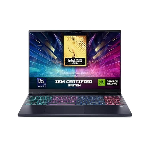 Offerta a tempo: Acer Predator Helios Neo 16S AI PHN16S-71-93J7 Notebook Gaming, NVIDIA GeForce RTX 5070 Ti 12GB GDDR7, Intel Core Ultra 9 275HX, RAM 32 GB DDR5, 2 TB SSD, Display 16" OLED 240 Hz DDS, Windows 11 Home - 6% da 2899.00 € a 2719.00 €