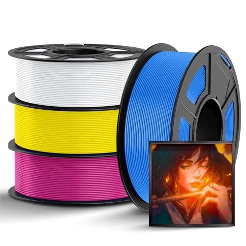Offerta a tempo: TECBEARS Filamento PLA CMYK Bundle 1.75mm 4KG,Filamento per Stampante 3D, Precisione Dimensionale +/- 0.02mm, CMYK Filament Lithophane — 20% da 55,99 € a 44,64 €
