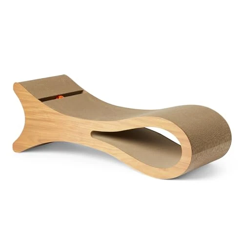 Limited-time offer: Amazon Basics Cat Scratching Board, Fish-Shaped Cardboard Cat Scratcher Bed, 87.1 x 30 x 30 cm, Beige from 27.29 GBP to 19.44 GBP (save 29%)
