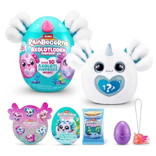 Offerta a tempo: Rainbocorns Axolotlcorn Surprise di ZURU, peluche da collezione per bambine dai 3 anni in su (ICEPUFF) - 45% da 14.99 € a 8.19 €