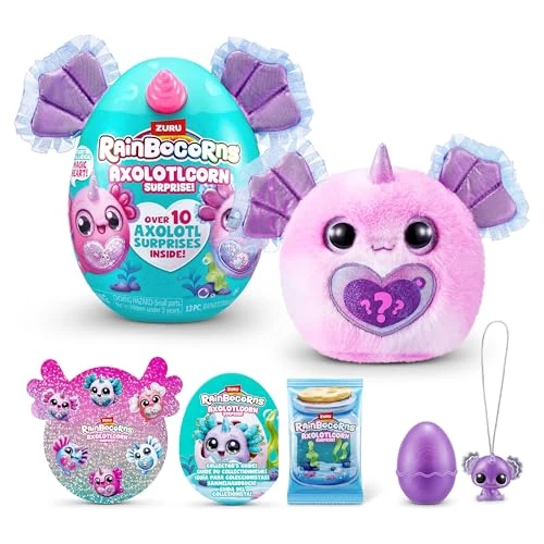 Offerta a tempo: Rainbocorns Axolotlcorn Surprise di ZURU, peluche da collezione per bambine dai 3 anni in su (CANDY) - 34% da 14.99 € a 9.90 €