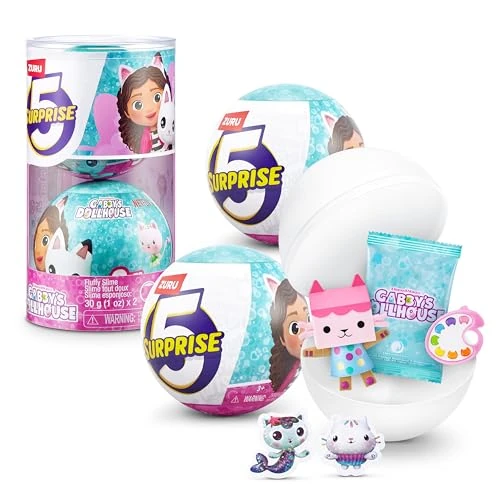 Oferta limitada: 5 Surprise Gabby's Dollhouse de ZURU, Figuras de Juguete, Coleccionable, cápsula misteriosa (2 cápsula) de 14.99 € a 11.72 € (ahorro 22%)