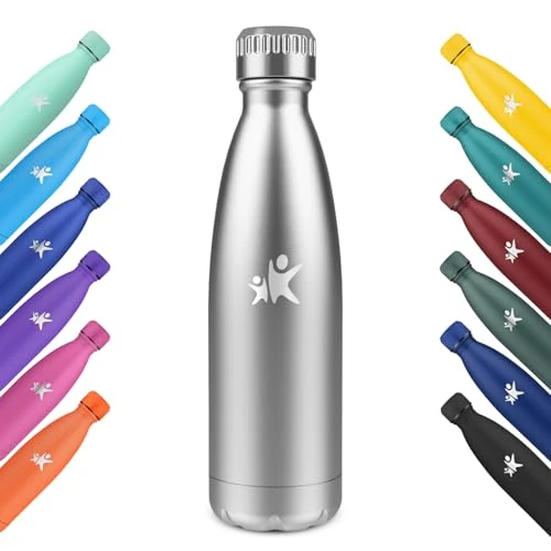 Offerta a tempo: KollyKolla Borraccia Termica 750ml, Bottiglia Acqua in Acciaio Inox, Termos senza BPA, Riutilizzabile, Bottiglia Termica Metallo per Sportiva, Adulto, Scuola, Palestra, Viaggi - Acciaio Inossidabile - 44% da 18.99 € a 10.62 €