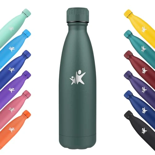 Zeitlich begrenztes Angebot: KollyKolla Thermosflasche 750ml, Vakuum Trinkflasche Edelstahl, Wasserflasche Auslaufsicher, BPA-Frei Thermoskanne Kohlensäure Geeignet, für Sport, Schule, Yoga, Sport, Fahrrad, Camping - Olivgrün von 18.99 € auf 18.99 € (0.00