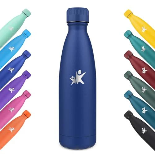 Offerta a tempo: KollyKolla Borraccia Termica 750ml, Bottiglia Acqua in Acciaio Inox, Borracce Termiche, Riutilizzabile, Termos senza BPA, Bottiglia Termica Metallo per Sportiva, Scuola, Palestra, Viaggi - Blu Scuro - 40% da 18.99 € a 11.48 €