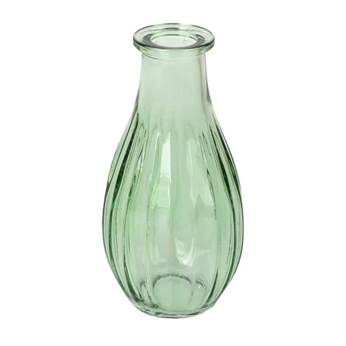 Limited offer: Talking Tables Green Glass Bud Vase for flowers, stylish single stem elegant wedding table centrepiece decorations window sill decor, garden parties, summer dining, mantle styling, and gifting 14cm from 6.00 EUR to 6.00 EUR (save 0%)