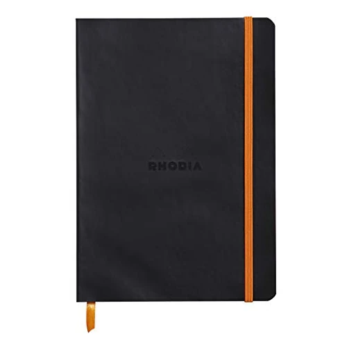 Tijdelijke aanbieding: RHODIA 117817C - Rhodiarama Soepel Notitieboek Zwart - A5 14,8 x 21 cm - Kleine Ruitjes 5x5-160 Pagina's - Clairefontaine Ivoor Papier 90 g/m² - Leeslint, Elastieksluiting - Omslag in Imitatieleer van 18.06 € naar 18.06 € (0.00% kor