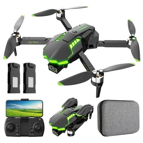 Offre limitee: Drone avec Caméra 1080P pour Enfants et Adultes RC Quadricoptère avec Moteur Sans Balais 30mins Longue Durée Vol, Jouets Cadeaux pour Garçons Anniversaire (Green) de 79.99 EUR a 59.99 EUR (economie 25%)