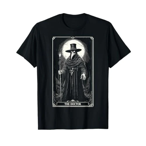 Offerta a tempo: Plague Doctor Tarot Card Death Horror Art Occult Satanic Maglietta - 15% da 19.49 € a 16.57 €