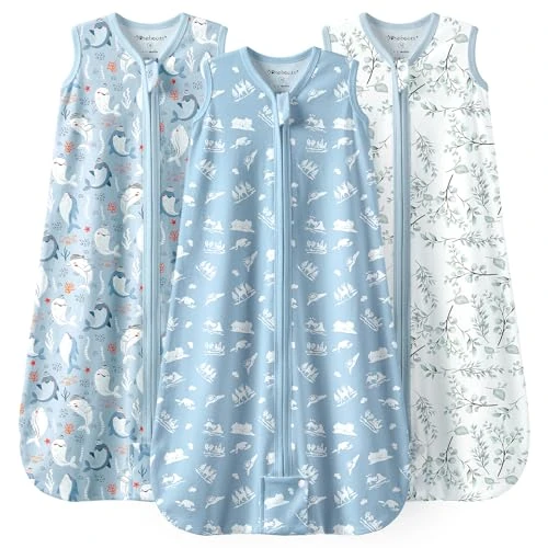 Offerta a tempo: Mosebears Sacco nanna Estivo per Bambini, 0,5 Tog 100% Cotone Traspirante (Blu, M (6-12 mesi)) - 23% da 30.99 € a 23.98 €