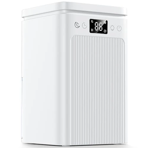 2200ml Portable Air Dehumidifier - Ultra-Quiet, Anti-Mould | Timer (2-12h), Auto Shut-Off & 7 Color LED