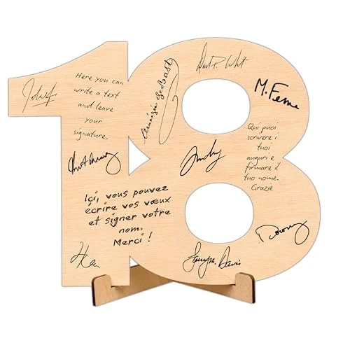 Limitiertes Angebot: CUBIBOO ART Ausgeschnittene Zahlen Aus Sperrholz Mit Ständer – Deko 18. Geburtstag Junge – Deko 18. Geburtstag Mädchen von 8.95 EUR auf 8.95 EUR (Spare 0%)