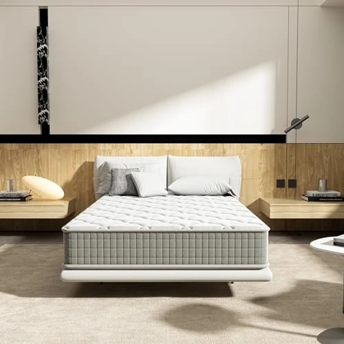 Dewinner - Colchón adulto (espuma viscoelástica + espuma de fibra de carbón de bambú) (altura 25 cm, 160 x 190)