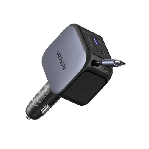 Limitiertes Angebot: UGREEN Nexode 145W Zigarettenanzünder USB C Ausziehbares Auto Ladegerät 100W, integriertes ausziehbares Kabel 4-in-1 Auto zubehör schnelles Laden kfz 12v für iPhone 17/MacBook/iPad/Galaxy S25/GPS von 49.99 EUR auf 32.99 EUR (Spare 34%)