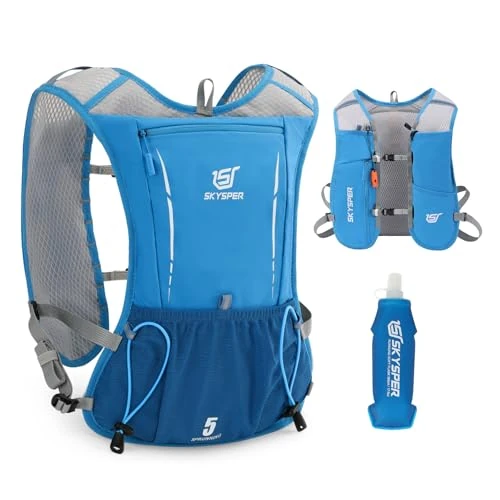 Oferta limitowana: SKYSPER Hydration Running Kamizelka 5L, torba szlakowa z miękką butelką 500 ml do biegania, maratonu, szlaku, wędrówek, kobiet i mężczyzn z 194.60 zł na 194.60 zł (oszczędź 0.00%)