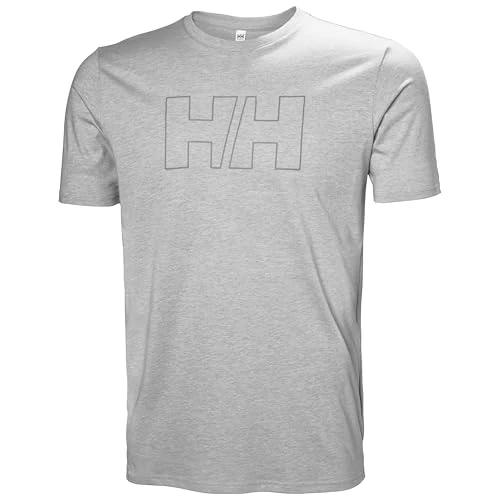 Oferta limitada: Helly Hansen Men's HH Tech Logo T-Shirt, Grey Melange, S de 35.00 € a 25.00 € (ahorro 29%)