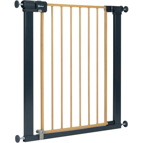 Offerta a tempo: Safety 1st Easy Close Metal Cancelletto di Sicurezza in metallo, scale, porte, vani con apertura 73-80 cm (max 108 cm), Cancelletto per Bambini, Apertura a Una Mano, Senza Viti o Fori, Effetto Legno - 25% da 49.99 € a 37.33 €