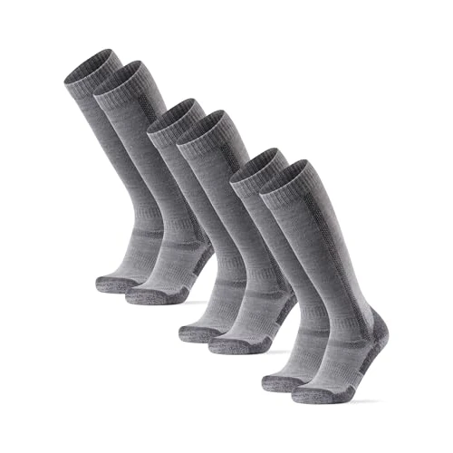 Offerta a tempo: DANISH ENDURANCE Calze Lunghe Trekking in Lana Merino, Calzettoni Anti Vesciche, da Uomo e Donna, 1 o 3 Paia, Grigio Chiaro, 35-38 - 41% da 35.95 € a 21.20 €