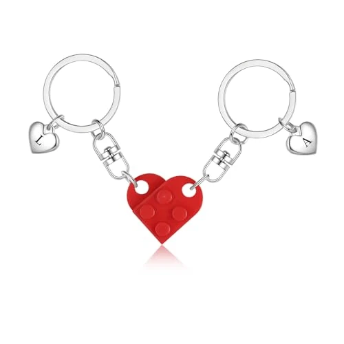 Tijdelijke aanbieding: Sleutelhanger voor koppels, personaliseerbaar, met fototekst, sleutelhanger van roestvrij staal, cadeau voor Valentijnsdag, Kerstmis, verjaardag, voor heren en dames van 14.99 EUR naar 14.99 EUR (korting 0%)