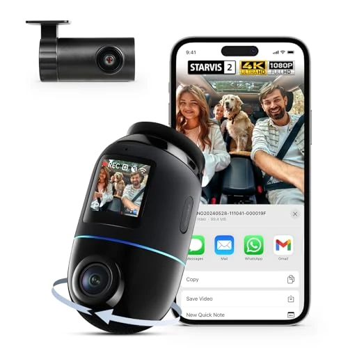 Oferta limitada: 70mai Dashcam 4K Omni Câmara de Carro, Cámara de Coche (Delantera + Trasera), 4K Ultra HD + 1080P Rotación 360°, Starvis2, Detección de Movimiento, Visión Nocturna, WiFi 6, 24H Parking Mode de 399.99 EUR a 319.99 EUR (ahorro 20%)