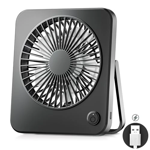 OUILA Mini-USB-ventilator, 3 snelheden, tafelventilator met 1,2 m USB-kabel