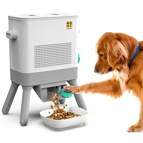 Romiromi Interaktywna stacja do karmienia zwierząt – buduj z zabawą przypominającą kombinację, trenuj swojego zwierzaka do samodzielnego jedzenia i ciesz się przestronnym, hermetycznym przechowywaniem