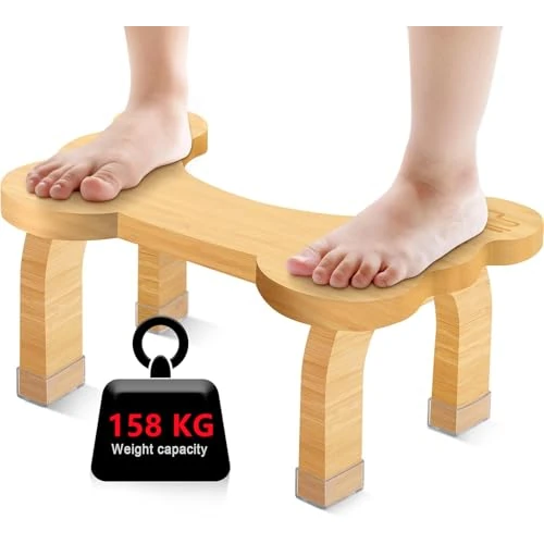 NatureNest Toilettenstuhl aus Bambus für Erwachsene und Kinder - Ergonomisch, rutschfest, einfach zu montieren, origineller Badezimmerhocker perfekt für die Erziehung am Töpfchen