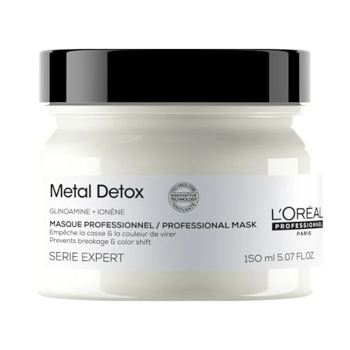 Offre limitée : L'OREAL PROFESSIONNEL - Masque Capillaire Metal Detox - Empêche le Dépôt de Métaux sur les Cheveux - -87% de Casse - Cheveux Secs, Abîmés & Cassants - Format Voyage 150 ml de 18.85 € à 18.85 € (0.00% de remise)