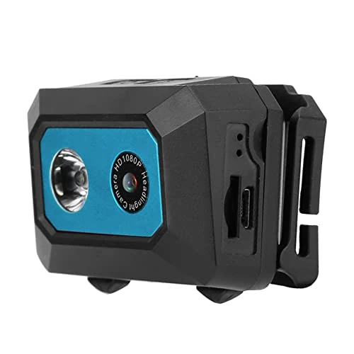 Super HD 080P Sportcamera - Actievideocamcorder, op Het Hoofd Gemonteerde DV-recorder, Sportactiecamera voor buitenreclame- en Sportliefhebbers (Zwart blauw)