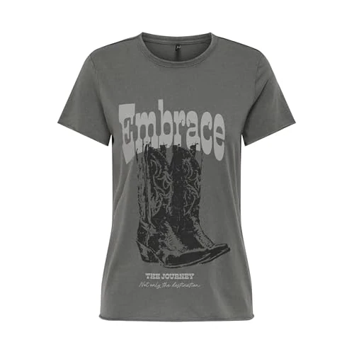 Tijdelijke aanbieding: Onllucy Life Reg S/S Top JRS Noos, gunmetal, XS van 14.96 € naar 14.96 € (0.00% korting)