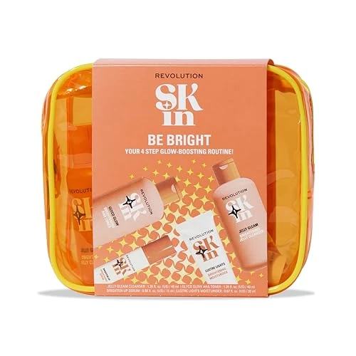Offerta a tempo: Revolution SKin, Be Bright Starter Kit, Set Viso Illuminante con Detergente, Tonico, Siero e Crema Idratante, Vegano e Cruelty-Free, 4 Prodotti - 19% da 15.99 € a 13.02 €