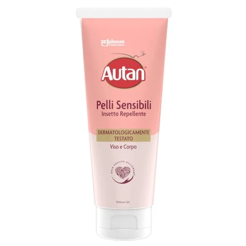 Autan Pelli Sensibili Gel, Insetto Repellente e Antizanzare comuni e tigre, Delicato sulla pelle, Dermatologicamente testato, 1 confezione da 100ml,