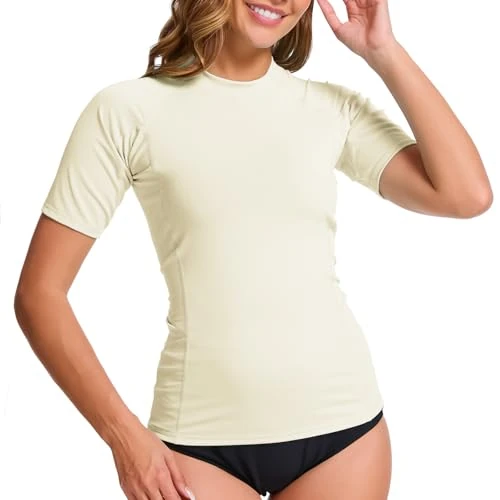 Offerta a tempo: MEETWEE Camicie da Donna T-Shirt a Maniche Corte Atletico Casual Top Quick Dry UPF 50+, Protezione dai Raggi UV Corsa Nuoto Surf Allenamento Yoga Sun Tee Shirt, Rashguards - 0.00% da 13.09 € a 13.09 €