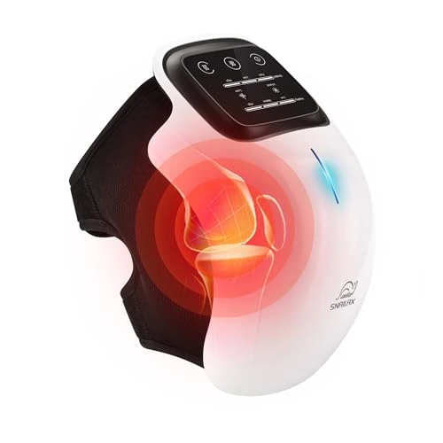 Offerta a tempo: Snailax Massaggiatore per ginocchia con luce rossa e calore, Wireless massaggiatore per ginocchio con 3 temperature | 3 modalità di massaggio con vibrazione | Laser e infrarossi | Batteria potente - 0.00% da 59.49 € a 59.49 €