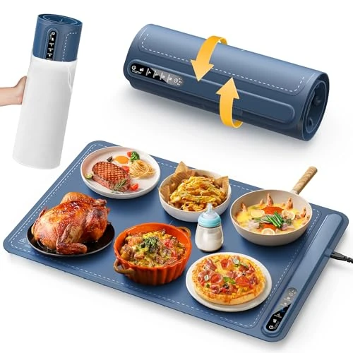 Lureshine Warming Mat For Food,Electric Warming Hot Plate Trays For Buffets Party To Keep Food Warm,Portable Electric Warming Tray