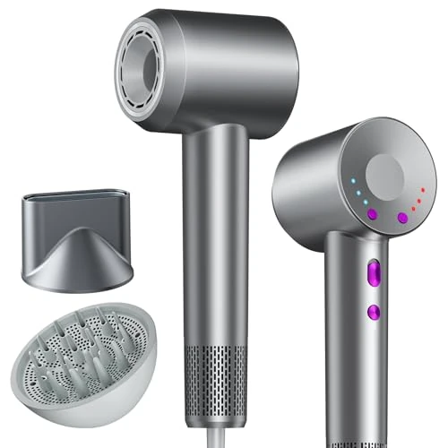 Offerta a tempo: Asciugacapelli Ionico 1600W Phon Capelli Professionale 500 Milioni Ioni Negativi 50 dB 4 Temperature 3 Velocità 12 Modalità del Vento 160000 RPM Motore Senza Spazzole Tasto 2 Accessori Magnetici - 0% da 31.57 € a 31.57 €