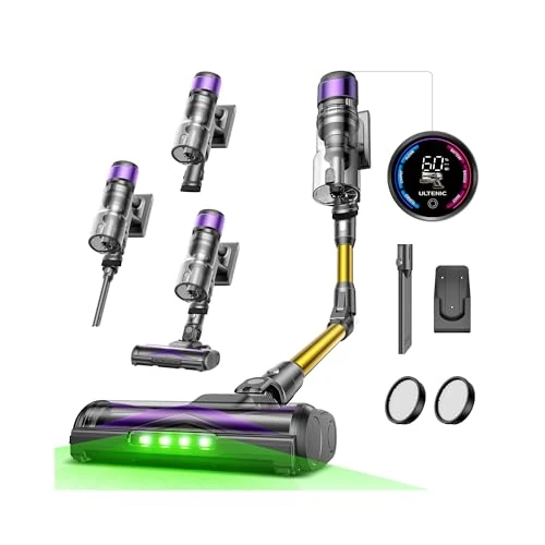 Offerta a tempo: Ultenic U20 Aspirapolvere Senza Fili, 55KPA Autoportante Scopa Elettrica Senza Fili — 36% da 219,99 € a 141,49 €