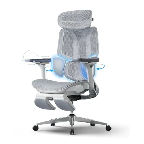Zeitlich begrenztes Angebot: Hbada Ergonomischer Bürostuhl E3 Pro • 3-Zonen Lendenstütze • 4D Kopfstütze • 6D Armlehnen • Fußstütze • Höhenverstellbar • Ideal für Home Office & Gaming (Weiß) von 449.00 € auf 449.00 € (0.00% Rabatt)