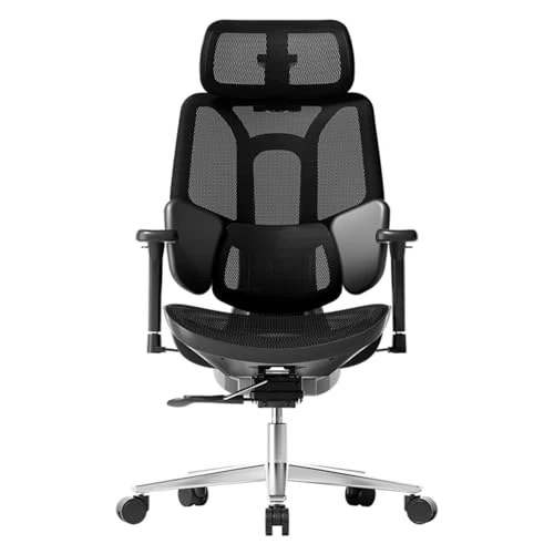 Limitiertes Angebot: Hbada E3 Air Ergonomischer Bürostuhl mit 3-Zonen dynamischer Lendenwirbelstütze, Schreibtischstuhl mit 3D verstellbare Kopfstütze, 3D-Armlehnen verstellbar, Schwarz von 499.99 EUR auf 349.99 EUR (Spare 30%)