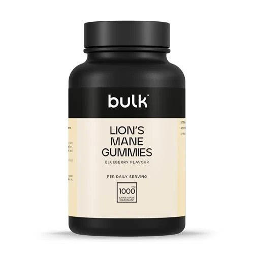 Offerta a tempo: Bulk Lion's Mane Caramelle Gommose,1000mg, Mirtillo, Supplemento nootropico, 60 Caramelle Gommose - 34% da 17.99 € a 11.79 €