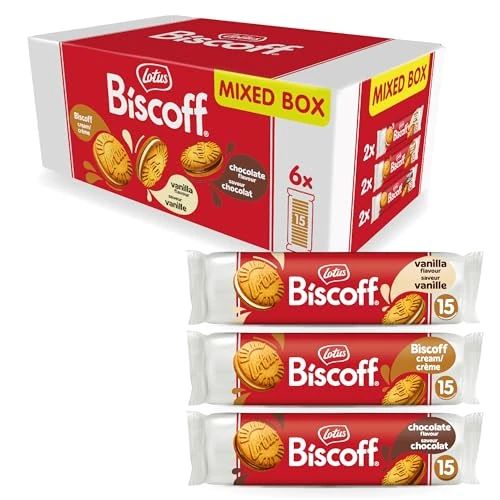 Biscoff - Sandwich Biscuits Variety Pack - 3 Flavours - 2 Packs per flavour - 15 Sandwich cookies per pack - Ingredients from natural origin - No colours - 6x150g - 0,9kg