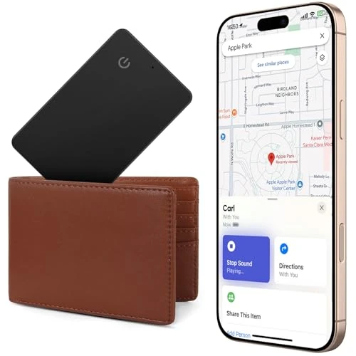 Offerta a tempo: iVANKY Portafoglio Tracker Card, Smart Ricaricabile Sottile Portafoglio Finder, Funziona con Apple Find My (solo iOS), Trova oggetti per etichette bagagli, passaporti, telefono, resistente all'acqua - 62% da 25.99 € a 9.99 €