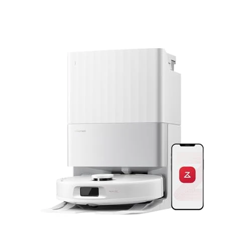 Offerta a tempo: roborock Qrevo S5V Robot Aspirapolvere, Aspirazione 12000Pa, Doppia Spazzola Anti-Groviglio, Prevenzione Intelligente Degli Ostacoli, Doppia Spazzola Rotante Sollevabile (Bianco) - 42% da 769.99 € a 449.99 €