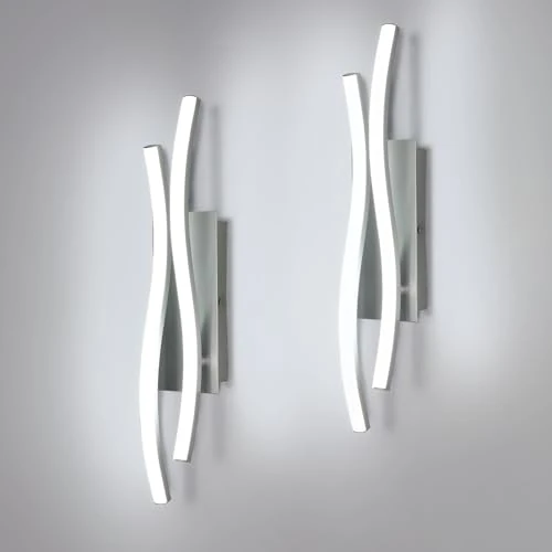 Oferta limitada: Comely Led Aplique de Pared Plata Luz Blanca 41cm 14w de 39.99 € a 39.99 € (ahorro 0.00%)