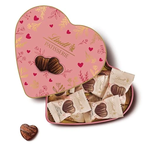 Offerta a tempo: Lindt & Sprüngli Latta Regalo Patisserie Cuore, Confezione a forma di cuore con biscotti al cacao, Formato 100 g - 18% da 12.00 € a 9.89 €