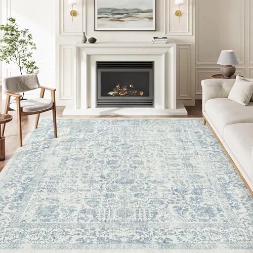 Oferta limitada: HUGEAR Alfombra Salon Azul Antideslizante Alfombras Lavables en Lavadora Tapetes para Sala 180x270cm Habitacion Dormitorio Comedor Flor Vintage Grande Tapete Pelo Corto tapete Quarto de 119.00 € a 119.00 € (ahorro 0.00%)