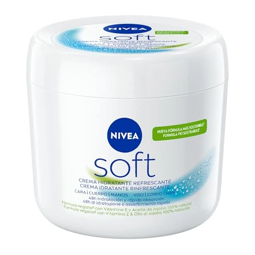 Zeitlich begrenztes Angebot: NIVEA Soft (1 x 500 ml), Allzweckcreme mit Jojobaöl und Vitamin E, Intensive Feuchtigkeitscreme zur Pflege von Gesicht, Körper und Händen, parabenfrei von 13.99 € auf 13.99 € (0.00% Rabatt)