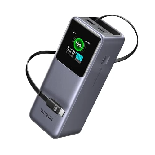 Oferta limitada: UGREEN Nexode 20000mAh Banco de Energía con Cable Retráctil, Power Bank Portátil de 165W Carga Rápida Compatible con iPhone 17 Pro MAX Air/16/15, Galaxy S20, MacBook, Portátil DELL, etc. de 89.99 EUR a 69.99 EUR (ahorro 22%)