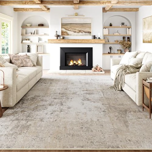 Tijdelijke aanbieding: HUGEAR Vloerkleed Woonkamer 240x300cm Beige Grijs Antislip van 123.86 € naar 117.66 € (5% korting)