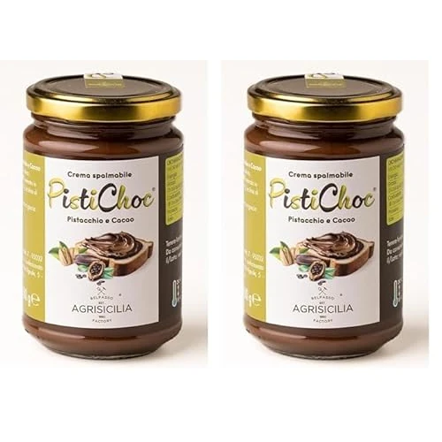 Offerta a tempo: Agrisicilia Pistichoc crema Spalmabile di Pistacchio e Cacao, crema ideale per colazione e merenda,360 — 20% da 9,98 € a 7,98 €
